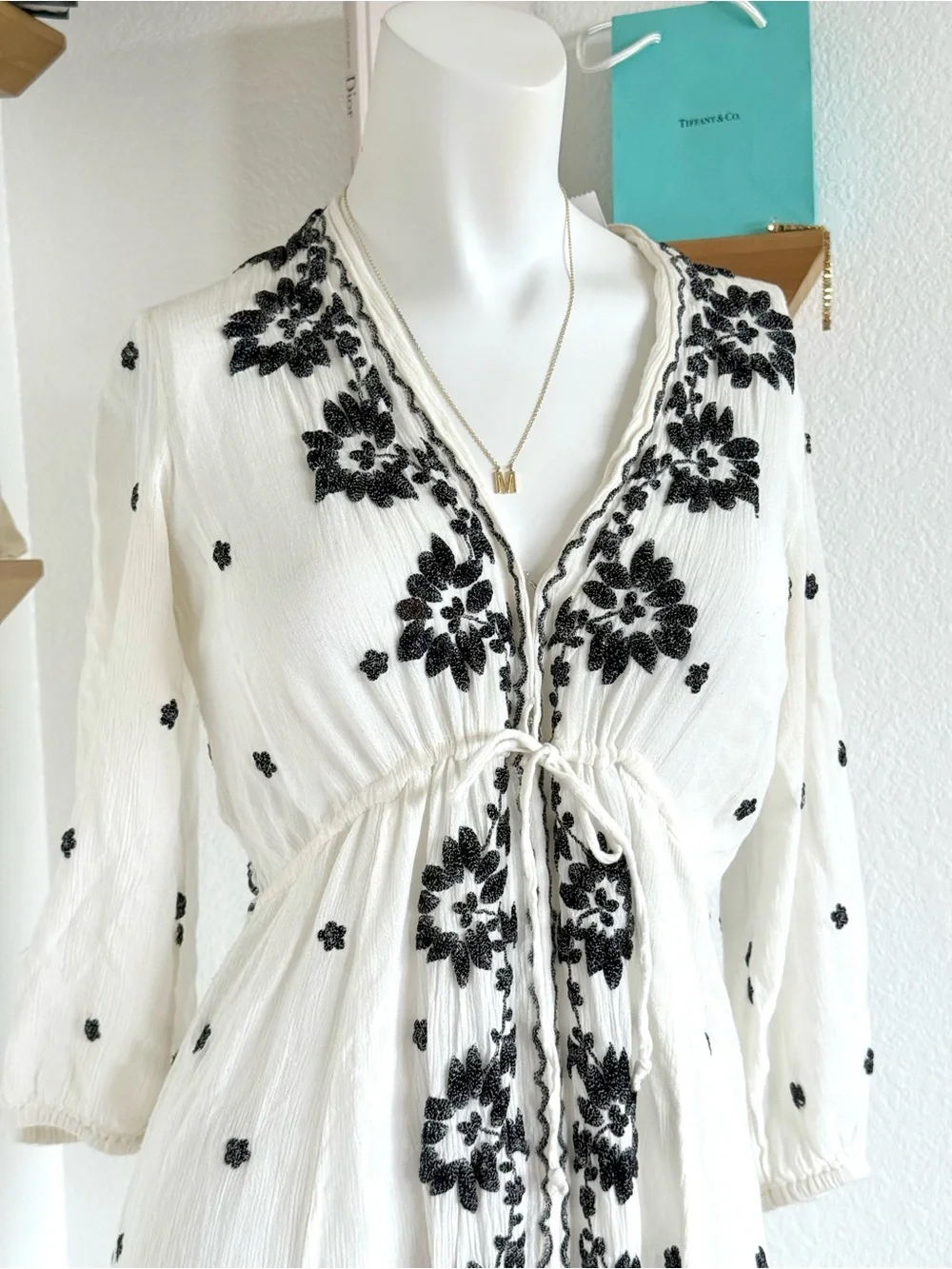 NWT Free People Embroidered Fable Midi Dress SIZE XS